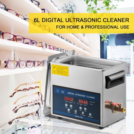 Nettoyeur à Ultrasons 6 L Nettoyeur à Ultrasons Professionnel à Double Fréquence 28/40 kHz Appareil de Nettoyage Ultrasonique avec Cuve en Acier Inoxydable pour Bijoux Lunettes Montre Dentier (1/5)