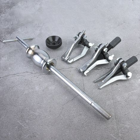 Kit d'extracteur de roulements de roue dentée internes et externes en acier au carbone (5 pièces) (1/5)