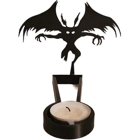 Bougeoir décoratif sur le thème d'Halloween, avec son intégré, pour table, salon, mariages, fêtes et intérieurs.-AquaForge (1/5)