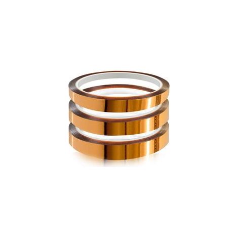 BRAVIX 3Pcs Ruban adhésif de film de polyimide, Résistant à La Chaleur Ruban, pour imprimante 3d, Masquage, Soudure, Carte de Circuit Imprimé Isolant (20mm33m)