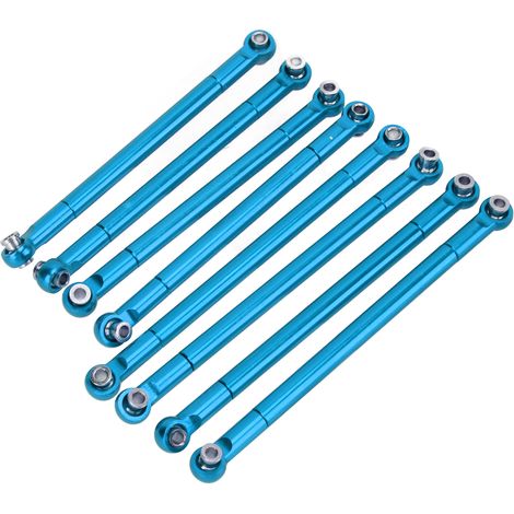 Lot de 8 biellettes de direction métalliques pour voiture RC (modèle MN86, bleu) (1/5)