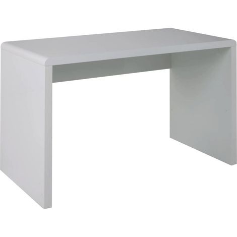 Escritorio recto SVEA 120 cm blanco brillante – Diseño limpio y contemporáneo (1/5)
