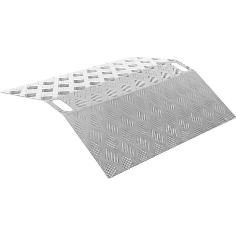 Jiubiaz Türschwellenrampe aus Aluminium 60 cm Länge, Rollstuhlrampe Schwellenbrücke Tragbare, Brückenrampe Tragfähigkeit 270 kg mit Griffe