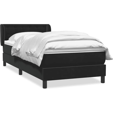 Maison Exclusive - Boxspringbett mit Matratze Schwarz 80x220 cm S