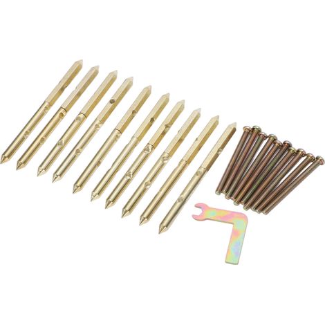 Kit reparation boitier 120 alu acier rapide pose interrupteur prise electricien 120x120mm boites paroi 10 entretoises 10 tiges 1 cle (1/5)