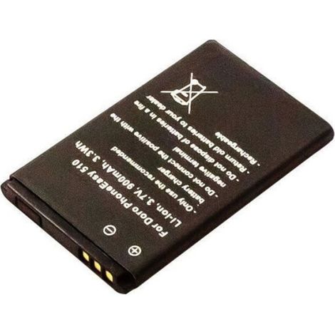 Batterie Li-Ion - 900 mAh - 3.3 Wh - Pour Doro PhoneEasy 510 - Remplacement