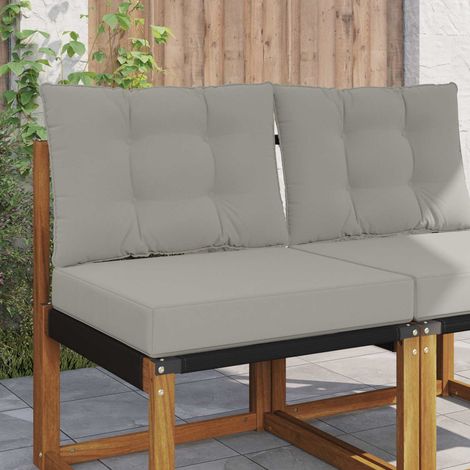 Cojín para sofá de exterior 2 pcs Gris Poliéster (1/5)