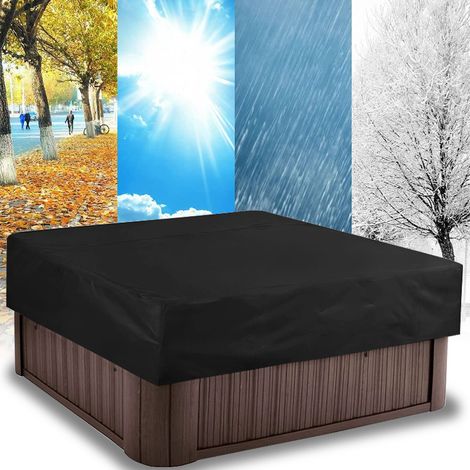 Couverture pour baignoire de jacuzzi 22022030cm  Imperméable  Pliable  Résistant aux déchirures brun noir (1/5)