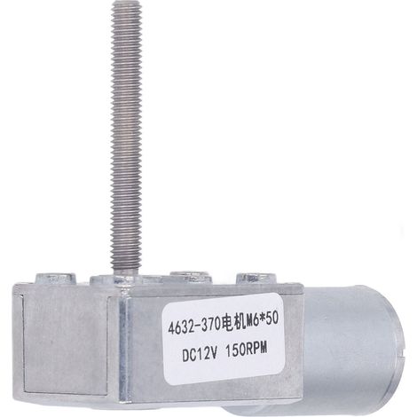 Moteur reducteur turbo DC12V axe vertical M6x50mm aluminium laiton inverse a verrouillage automatique pour ouverture fenetre 150TPM (1/5)