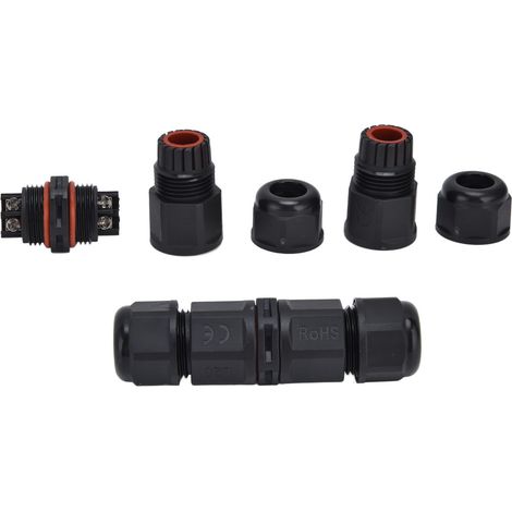 Connecteur électrique étanche 2 pièces, raccord rapide fil à fil, adaptateur extension 250V 16A, 2 broches, épissure de câble imperméable. (1/5)