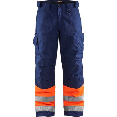 Pantalon de travail haute visibilité hiver 1862 - Orange fluo/Marine 3XL - FR(54) - SE(C60) - Standards (1/4)