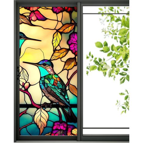Teksome confidentialité pour fenêtre Peinture coloré,Adhésifs confidentialité pour fenêtre, décalcomanies décoratives Amovibles, Autocollant Verre Statique, Autocollant (1/5)
