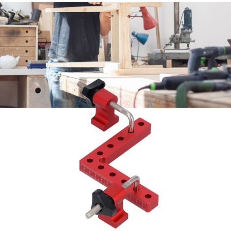 Équerre de positionnement à 90° pour le travail du bois, équerre de serrage à angle droit, outils de menuiserie, règle de hauteur en alliage d'aluminium (120 mm). (1/5)