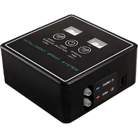 Smart nozzle, automatic circulating mist spraying system, power failure memory, 360-degree adjustable nozzle, 5m touchscreen + 2 nozzles (black)