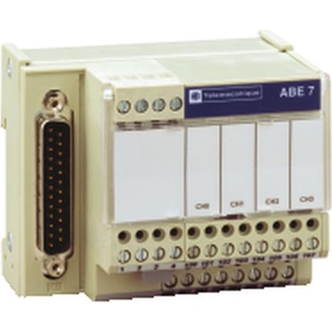Sub-base de conexión MODICON M340, 4 canales, IP20, compatible con carril DIN de 35 mm