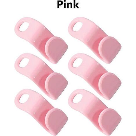 56 mini cintres en cascade (roses), crochets de connexion pour cintres, gain de place dans les placards (1/4)