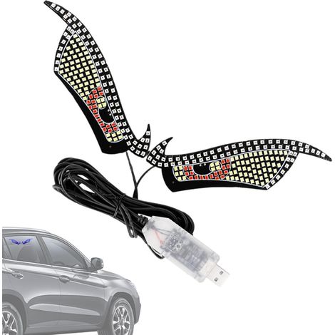 Yeux Pour Pare-Brise De Voiture Décoration d'avertissement LED étanche USB Affichage Drôle Sur Vitre Voiture Pour Camion SUV Vélo Véhicules Pare-Brise Arrière Nuit Vacances Anniversai (1/5)