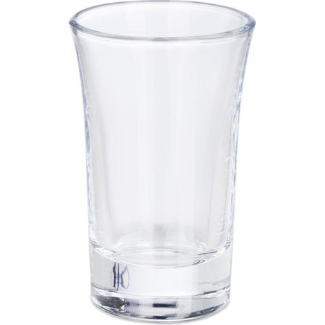 Set di 12 pratici bicchieri da liquore da 7 x 4,5 cm per cocktail e shottini in vetro trasparente 130004558