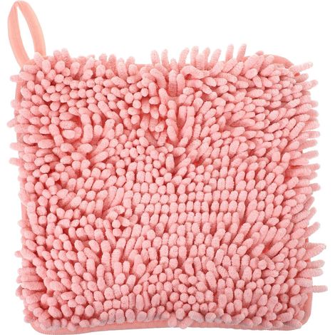 Serviettes en chenille rose Healeved pour la maison ultra-absorbantes et faciles à nettoyer , idéale