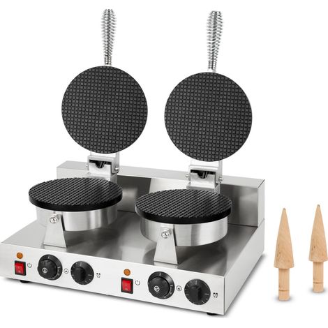 Gofrera doble plancha conos de helado 2000W 48 piezas/h acero inox vertes (1/5)