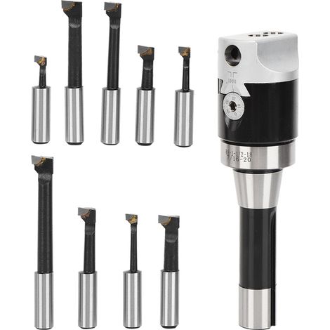 Ensemble de 9 forets de 50 mm (2 pouces), queue de 12,7 mm (1/2 pouce), kit d'outils de fraisage CNC, accessoires mécaniques (1/5)
