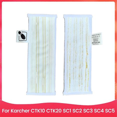 Chiffons de balai en microfibre compatibles avec Karcher CTK10 CTK20 SC1 SC2 SC3 SC4 SC5-- (1/5)