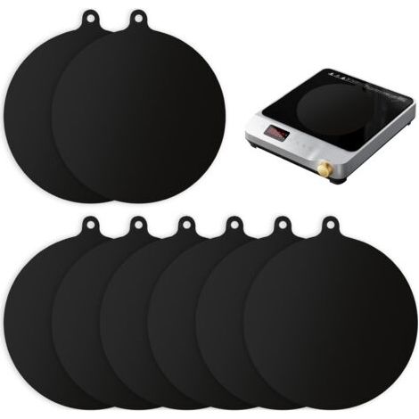 Tapis D'Induction, 8 PièCes Silicone Tapis de Protection pour Table de Cuisson à Induction AntidéRapant et Anti-Rayures, Rond 22cm Tapis De Protection à Induction pour Ustensiles De Cuisine