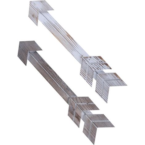 GOOHOCHY 2-teilige Wanddekoration aus Holz in Pfeilform, geeignet für das Schlafzimmer, Maße: 16,51 x 3,54 x 0,39 Zoll