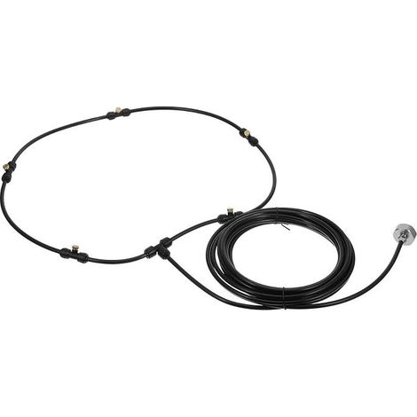 Générique Kit de Brumisation et Tuyau PVC 6 Mètres pour Ventilateur Extérieur Buse en Laiton Système de Refroidissement par Brume Rafraîchissante en Été pour Terrasse (1/5)