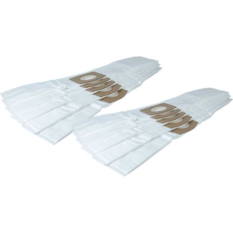 vhbw 10x Vacuum Cleaner Bag compatible with Kärcher WD 1 Compact Battery, WD 1 Compact Battery Set Vacuum Cleaner, 55 cm x 11 cm, White (1/4)