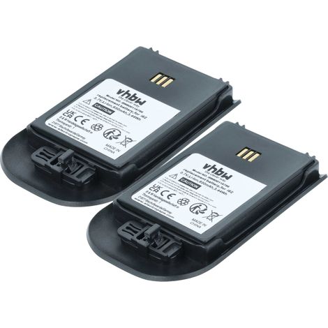 vhbw 2x Akku kompatibel mit Ericsson DT690, DT692 schnurlos Festnetz Telefon (930 mAh, 3,7 V, Li-Ion) Schwarz