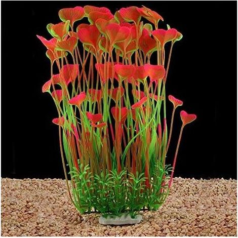 Grandes Plantes d'aquarium artificielles en Plastique pour decoration d'aquarium,sans Danger pour Tous Les Poissons de 40 cm de Haut (18 cm) de Large GROOFOO (1/5)
