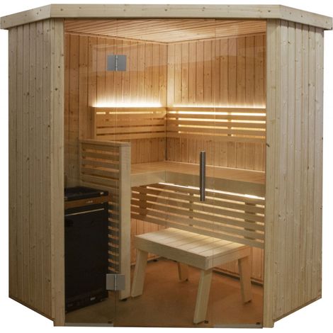 Harvia Variant View Corner Sauna Saunakabine aus Fichte ca. 163 x 163 x 201 cm (1/5)