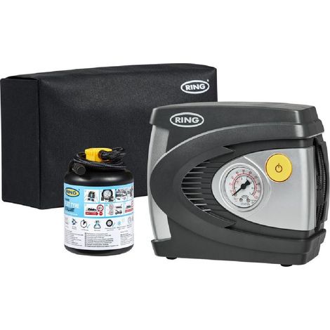 KIT ANTI-CREVAISON COMPRESSEUR 12V + FLACON COMPATIBLE TPMS RING