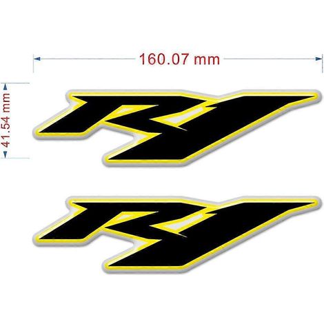 Protection de réservoir avec autocollants, logo et emblème pour Yamaha YZF-R1, YZF R1, R1000 et R1-22 (1/5)