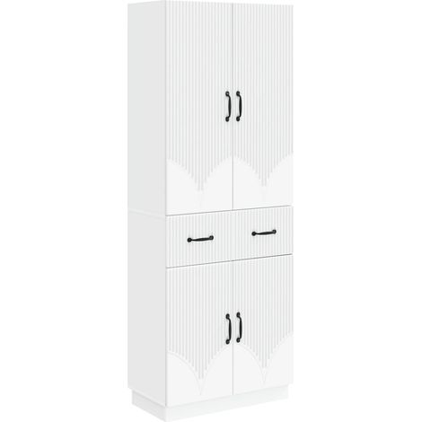 Cabinet Set 2 pcs White Engineered Wood vidaXL