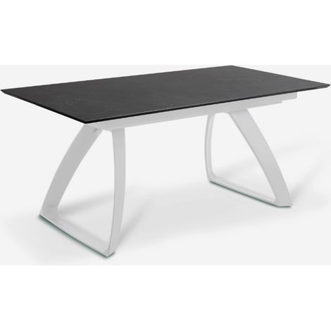 Grayson, Tavolo allungabile con top in HPL su MDF Nero (90cm X 170/270cm H. 76cm) Duzzle (1/4)