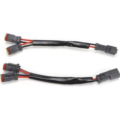 2pcs Raccordement Phare LED Support 2 fils 2 broches Mâle Femelle Universel Auto (1/5)