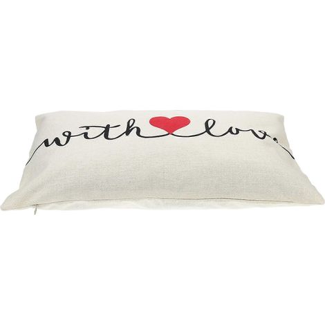 Taie d'oreiller en lin, housse de coussin pour canapé, compatible avec les décorations de fêtes (lot de 3). (1/5)