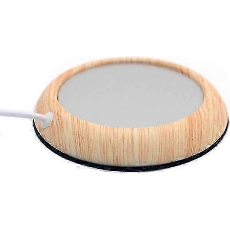 Chauffe-tasse USB, accessoire ludique en bois pour café, thé et autres boissons. Plateau chauffant USB, dessous de tasse, sous-verre, cadeau idéal pour le bureau. (1/5)