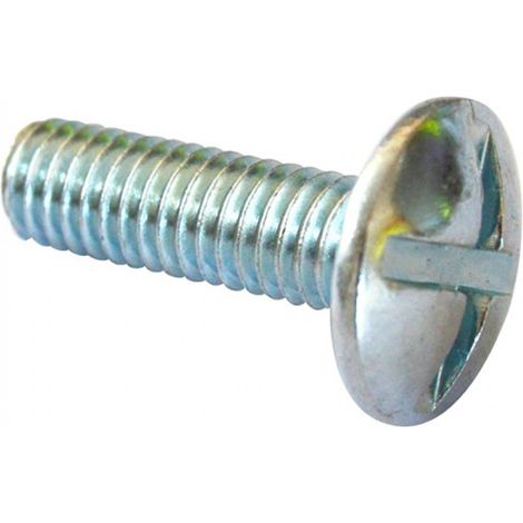 Vite per casseruola testa tonda ampia tagliata a croce NFE 25129 - Acciaio zincato - 4 x 35 mm - Scatola da 500 - LENNIE - VRL0403502B (1/3)