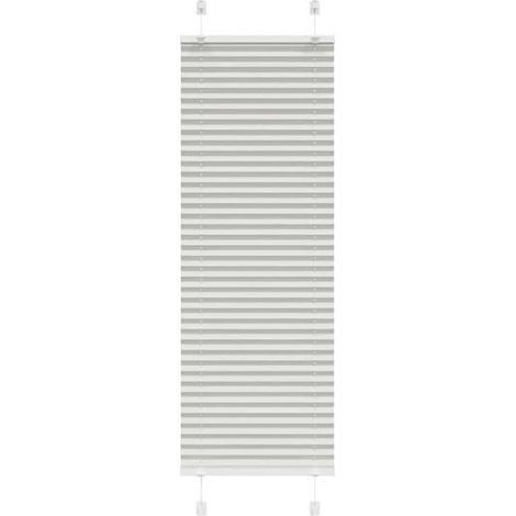 Rideaux Plissés - 40 x 100 cm - Pour Fenêtre Intérieure - Gris Clair - 1 Pièce (1/5)
