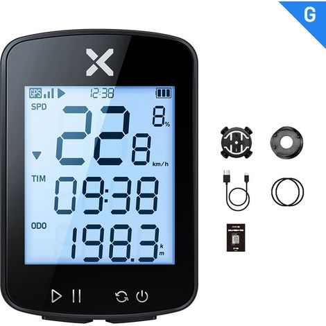 Ordinateur de vélo GPS, compteur de vitesse sans fil, odomètre, traceur pour vélos de route, électriques et VTT avec Bluetooth.