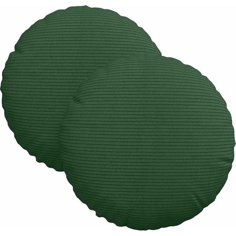 Cojines para asiento 2 pcs Verde oscuro Ø30 x 13 cm vidaXL