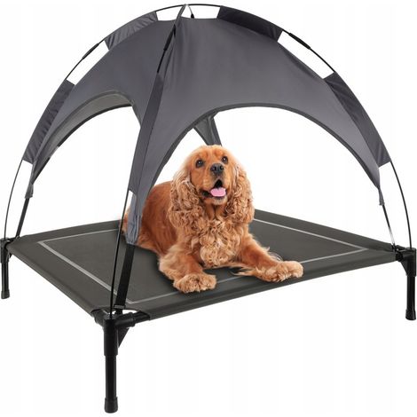 Erhöhtes Hundebett mit Dach und Matte für Reisen, XXL
