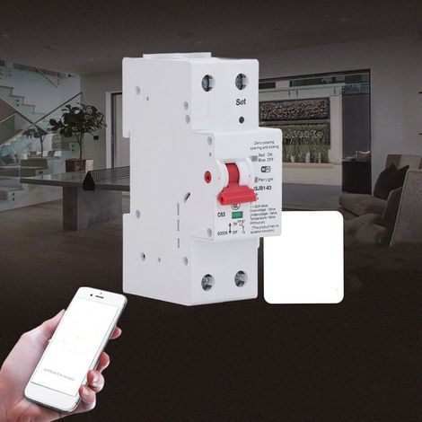 Interrupteur combiné intelligent multifonctionnel 2P 63A avec compteur Wi-Fi Graffiti, minuterie d'acquisition de puissance, disjoncteur à commande sans fil, 110 V/120 V CA (1/5)