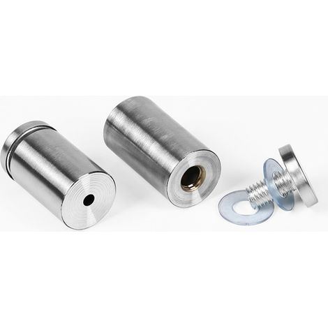 Lot de 20 clous publicitaires 19x25mm avec support en acrylique, vis publicitaires en acier inoxydable, clous décoratifs pour panneaux d'affichage, clous effet miroir, clous en verre (1/5)