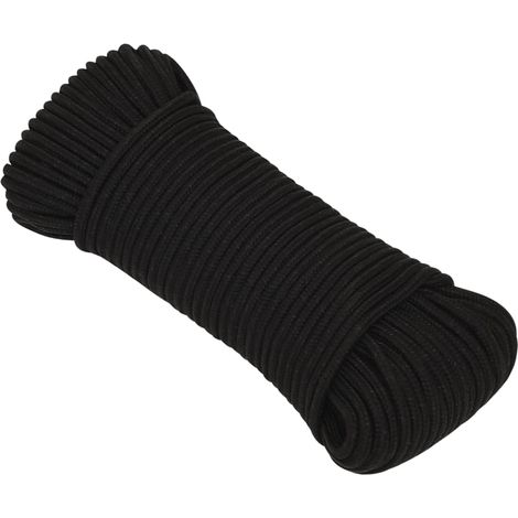 Maison Exclusive - Arbeitsseil Schwarz 3 mm 100 m Polyester