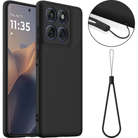 Funda Motorola Edge 70 Fusion, de silicona ligera, para MagSafe, negra. (1/5)
