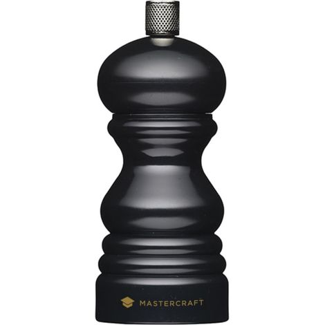 Moulin à poivre ou à sel avec capuchon interchangeable, plastique, noir, 12 cm (1/5)